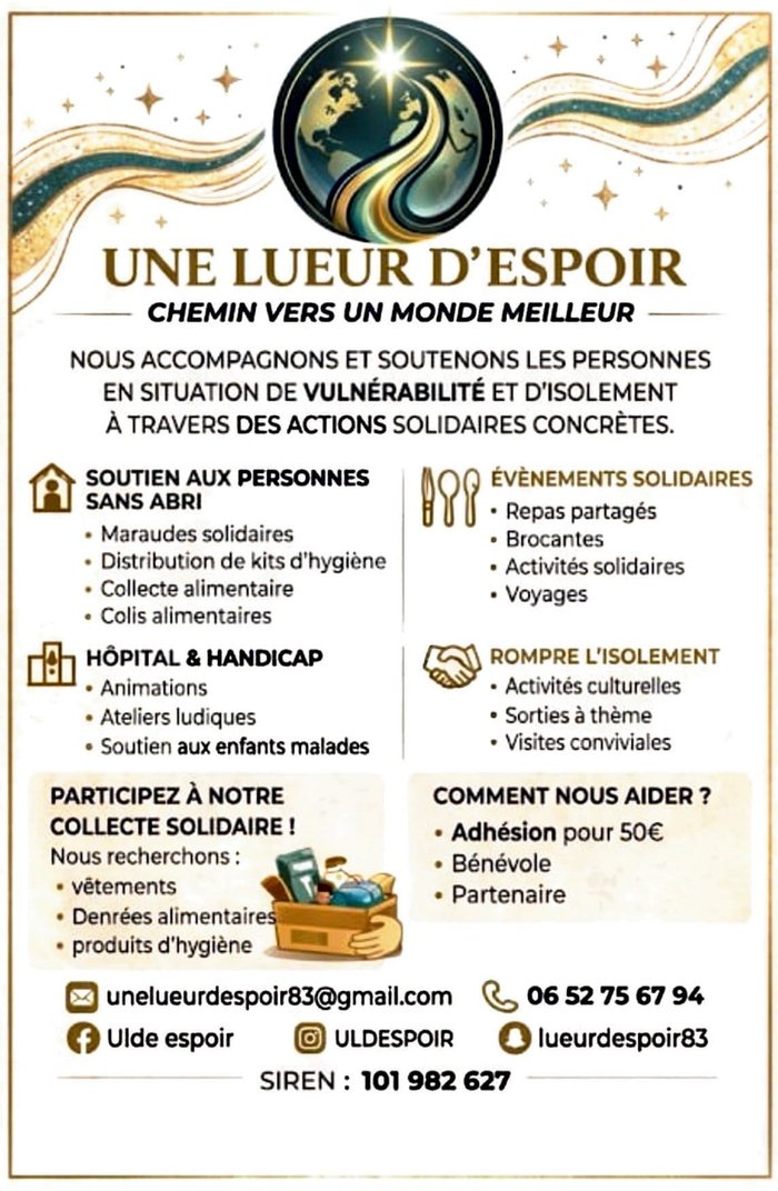 Présentation de l'association Une Lueur d'Espoir